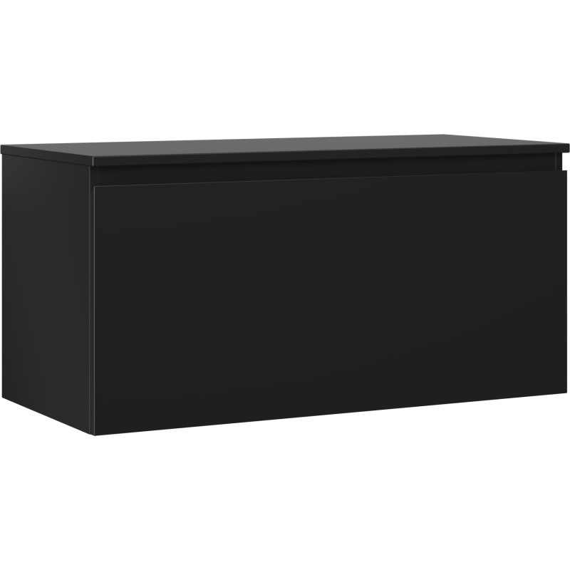 Mexen Orio meuble de salle de bain sous lavabo 100 cm avec plan, 1 tiroir, noir mat - 91A10-10047-1-BFC71