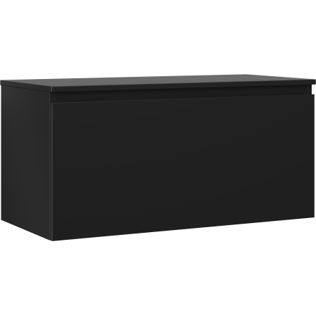 Mexen Orio meuble de salle de bain sous lavabo 100 cm avec plan, 1 tiroir, noir mat - 91A10-10047-1-BFC71