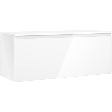 Mexen Orio meuble de salle de bain sous lavabo 120 cm avec plateau, 1 tiroir, blanc brillant - 91A10-12047-1-BFC00