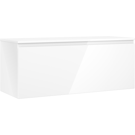 Mexen Orio meuble de salle de bains sous-lavabo 120 cm avec plateau, 1 tiroir, blanc brillant - 91A10-12047-1-BFC00