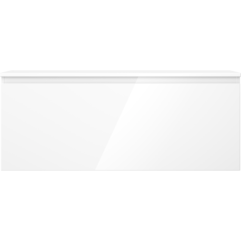 Mexen Orio meuble de salle de bain sous lavabo 120 cm avec plateau, 1 tiroir, blanc brillant - 91A10-12047-1-BFC00