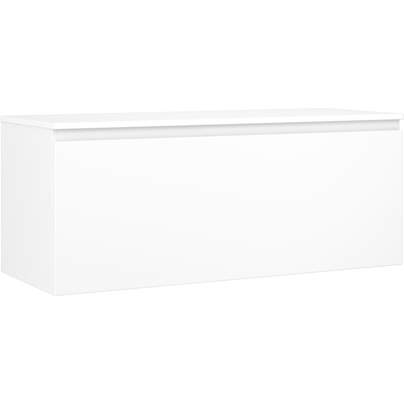 Mexen Orio meuble de salle de bains sous lavabo 120 cm avec plateau, 1 tiroir, blanc mat - 91A10-12047-1-BFC01