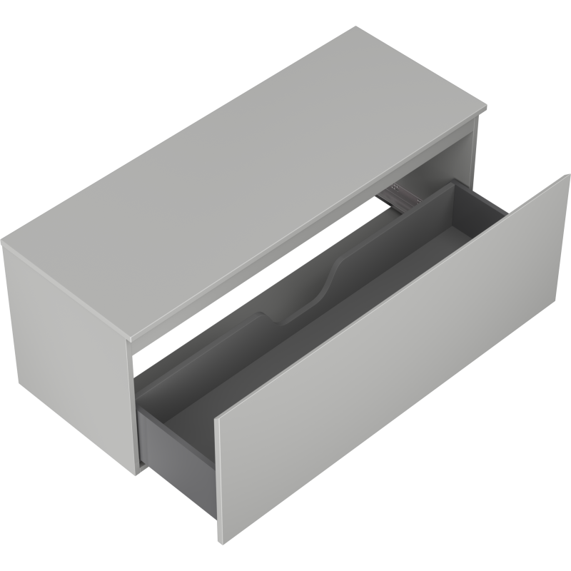 Mexen Orio armoire de salle de bain sous lavabo 120 cm avec plateau, 1 tiroir, gris mat - 91A10-12047-1-BFC62
