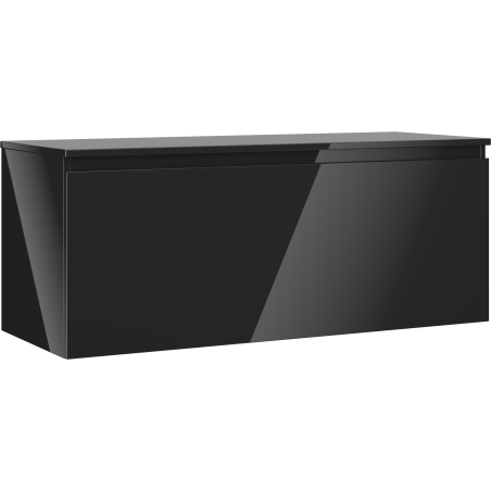 Mexen Orio meuble de salle de bains sous-lavabo 120 cm avec plan de travail, 1 tiroir, noir brillant - 91A10-12047-1-BFC70