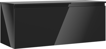 Mexen Orio meuble de salle de bains sous-lavabo 120 cm avec plan de travail, 1 tiroir, noir brillant - 91A10-12047-1-BFC70
