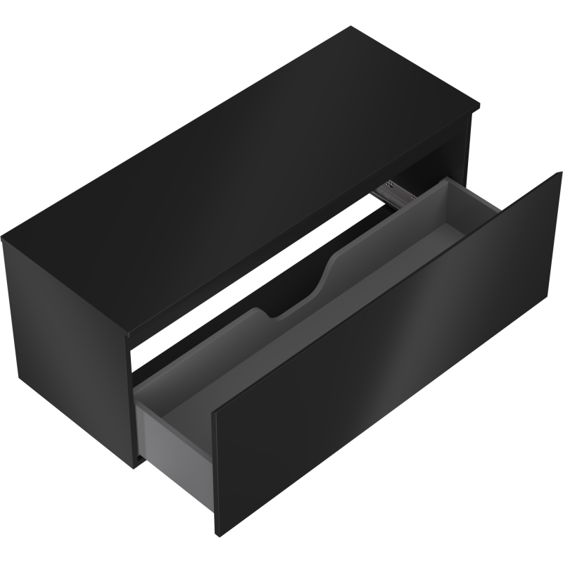 Mexen Orio meuble de salle de bain sous-lavabo 120 cm avec plateau, 1 tiroir, noir mat - 91A10-12047-1-BFC71