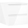 Mexen Orio meuble de salle de bain sous lavabo 50 cm avec plateau, 2 tiroirs, blanc brillant - 91A10-05047-2-BFFC00