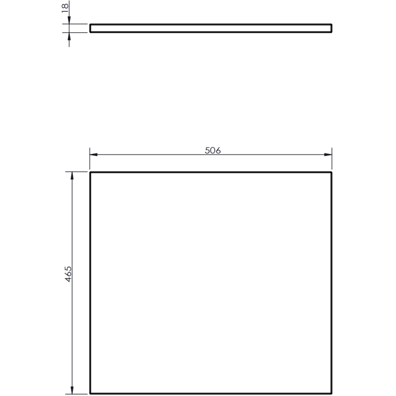 Mexen Orio meuble de salle de bain sous-lavabo 50 cm avec plateau, 2 tiroirs, blanc brillant - 91A10-05047-2-BFFC00