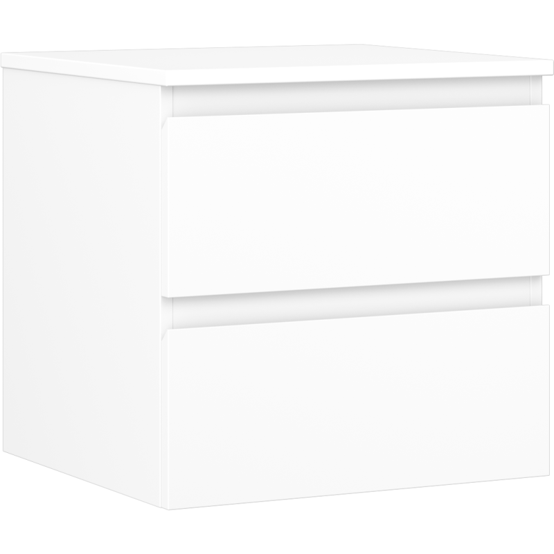 Mexen Orio meuble de salle de bain sous vasque 50 cm avec comptoir, 2 tiroirs, blanc mat - 91A10-05047-2-BFFC01
