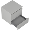 Mexen Orio meuble de salle de bain sous lavabo 50 cm avec plateau, 2 tiroirs, gris mat - 91A10-05047-2-BFFC62