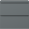 Mexen Orio meuble de salle de bain sous lavabo 50 cm avec plateau, 2 tiroirs, graphite mat - 91A10-05047-2-BFFC66