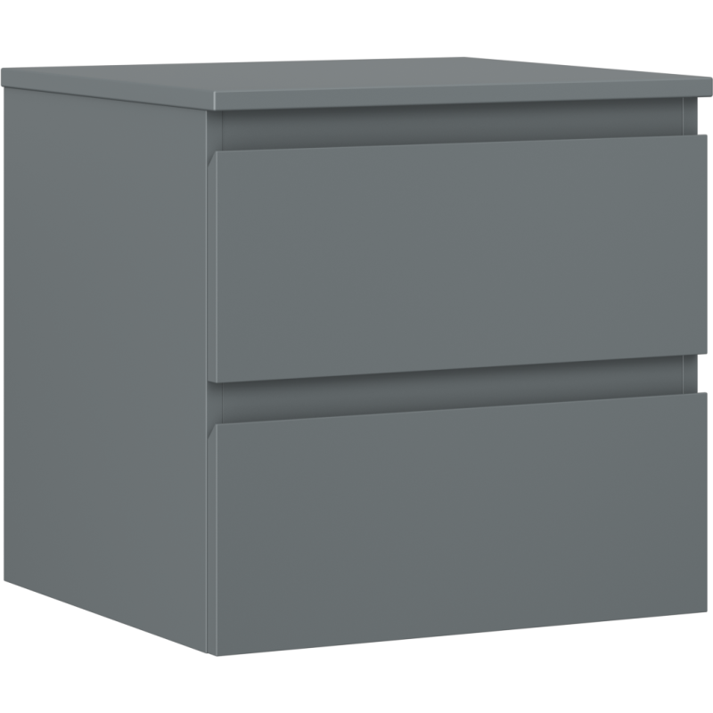Mexen Orio meuble de salle de bain sous lavabo 50 cm avec plateau, 2 tiroirs, graphite mat - 91A10-05047-2-BFFC66