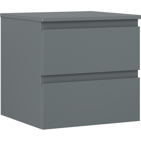 Mexen Orio meuble de salle de bain sous lavabo 50 cm avec plateau, 2 tiroirs, graphite mat - 91A10-05047-2-BFFC66