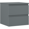 Mexen Orio meuble de salle de bain sous lavabo 50 cm avec plateau, 2 tiroirs, graphite mat - 91A10-05047-2-BFFC66