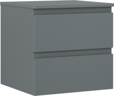 Mexen Orio meuble de salle de bain sous lavabo 50 cm avec plateau, 2 tiroirs, graphite mat - 91A10-05047-2-BFFC66