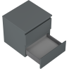 Mexen Orio meuble de salle de bain sous lavabo 50 cm avec plateau, 2 tiroirs, graphite mat - 91A10-05047-2-BFFC66