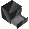 Mexen Orio meuble de salle de bain sous lavabo 50 cm avec plateau, 2 tiroirs, noir brillant - 91A10-05047-2-BFFC70