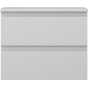Mexen Orio meuble de salle de bain sous-lavabo 60 cm avec plateau, 2 tiroirs, gris mat - 91A10-06047-2-BFFC62