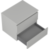 Mexen Orio armoire de salle de bain sous-vasque 60 cm avec plateau, 2 tiroirs, gris mat - 91A10-06047-2-BFFC62