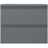 Mexen Orio armoire de salle de bains sous lavabo 60 cm avec plan, 2 tiroirs, graphite mat - 91A10-06047-2-BFFC66