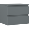 Mexen Orio armoire de salle de bains sous lavabo 60 cm avec plan, 2 tiroirs, graphite mat - 91A10-06047-2-BFFC66