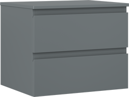 Mexen Orio armoire de salle de bains sous lavabo 60 cm avec plan, 2 tiroirs, graphite mat - 91A10-06047-2-BFFC66