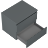 Mexen Orio armoire de salle de bains sous lavabo 60 cm avec plan, 2 tiroirs, graphite mat - 91A10-06047-2-BFFC66