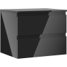 Mexen Orio meuble de salle de bain sous-vasque 60 cm avec plateau, 2 tiroirs, noir brillant - 91A10-06047-2-BFFC70
