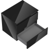 Mexen Orio meuble de salle de bain sous-vasque 60 cm avec plateau, 2 tiroirs, noir brillant - 91A10-06047-2-BFFC70
