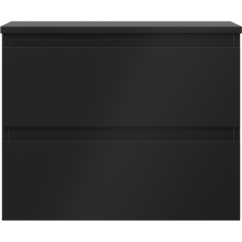 Mexen Orio armoire de salle de bain sous lavabo 60 cm avec plateau, 2 tiroirs, noir mat - 91A10-06047-2-BFFC71