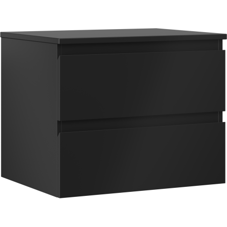 Mexen Orio armoire de salle de bains sous lavabo 60 cm avec plateau, 2 tiroirs, noir mat - 91A10-06047-2-BFFC71