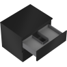 Mexen Orio armoire de salle de bains sous lavabo 60 cm avec plateau, 2 tiroirs, noir mat - 91A10-06047-2-BFFC71