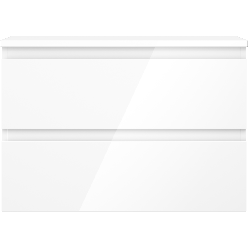 Mexen Orio armoire de salle de bain sous-lavabo 70 cm avec plateau, 2 tiroirs, blanc brillant - 91A10-07047-2-BFFC00