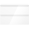 Mexen Orio meuble de salle de bain sous lavabo 70 cm avec plateau, 2 tiroirs, blanc brillant - 91A10-07047-2-BFFC00