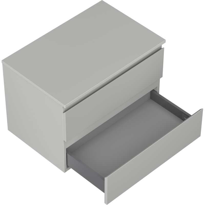 Mexen Orio meuble de salle de bains sous-vasque de 70 cm avec plateau, 2 tiroirs, gris mat - 91A10-07047-2-BFFC62