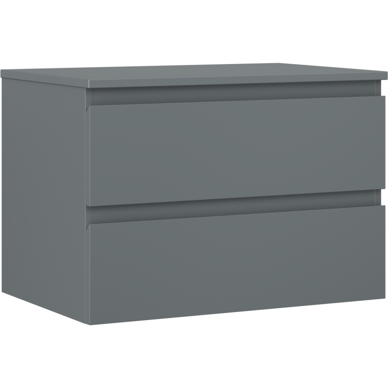 Mexen Orio meuble de salle de bain sous-lavabo 70 cm avec plateau, 2 tiroirs, graphite mat - 91A10-07047-2-BFFC66