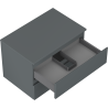 Mexen Orio meuble de salle de bain sous-lavabo 70 cm avec plateau, 2 tiroirs, graphite mat - 91A10-07047-2-BFFC66