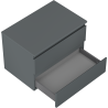 Mexen Orio meuble de salle de bain sous-lavabo 70 cm avec plateau, 2 tiroirs, graphite mat - 91A10-07047-2-BFFC66