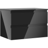 Mexen Orio meuble de salle de bain sous-vasque 70 cm avec plan de travail, 2 tiroirs, noir brillant - 91A10-07047-2-BFFC70