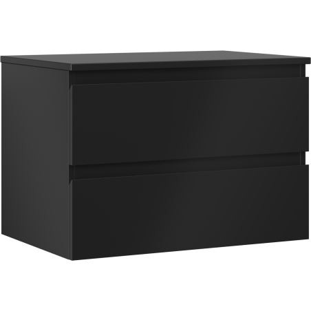 Mexen Orio meuble de salle de bain sous lavabo 70 cm avec plateau, 2 tiroirs, noir mat - 91A10-07047-2-BFFC71