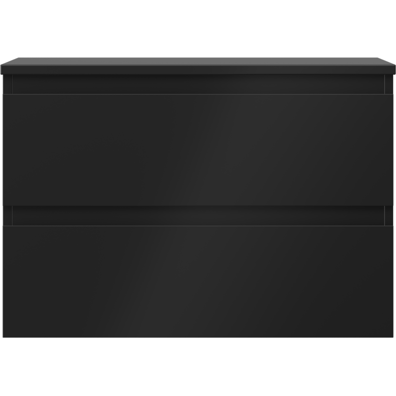 Mexen Orio meuble de salle de bain sous-vasque 70 cm avec plateau, 2 tiroirs, noir mat - 91A10-07047-2-BFFC71