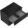 Mexen Orio meuble de salle de bain sous lavabo 70 cm avec plateau, 2 tiroirs, noir mat - 91A10-07047-2-BFFC71