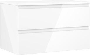 Mexen Orio meuble de salle de bain sous lavabo 80 cm avec plateau, 2 tiroirs, blanc brillant - 91A10-08047-2-BFFC00
