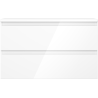 Mexen Orio meuble de salle de bain sous lavabo 80 cm avec plateau, 2 tiroirs, blanc brillant - 91A10-08047-2-BFFC00