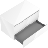 Mexen Orio meuble de salle de bain sous lavabo 80 cm avec plateau, 2 tiroirs, blanc brillant - 91A10-08047-2-BFFC00