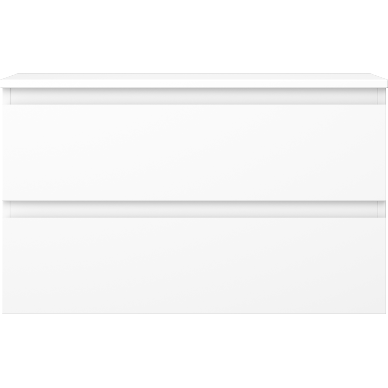 Mexen Orio meuble de salle de bain sous-lavabo 80 cm avec plateau, 2 tiroirs, blanc mat - 91A10-08047-2-BFFC01