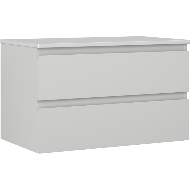 Mexen Orio armoire de salle de bain sous lavabo 80 cm avec plateau, 2 tiroirs, gris mat - 91A10-08047-2-BFFC62