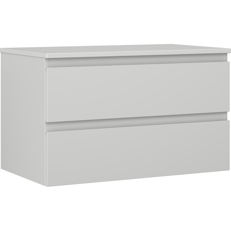 Mexen Orio meuble de salle de bain sous lavabo 80 cm avec plateau, 2 tiroirs, gris mat - 91A10-08047-2-BFFC62