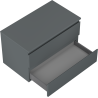Mexen Orio armoire de salle de bain 80 cm avec plateau, 2 tiroirs, graphite mat - 91A10-08047-2-BFFC66