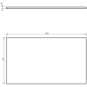 Mexen Orio meuble de salle de bain sous lavabo 80 cm avec plan, 2 tiroirs, noir brillant - 91A10-08047-2-BFFC70
